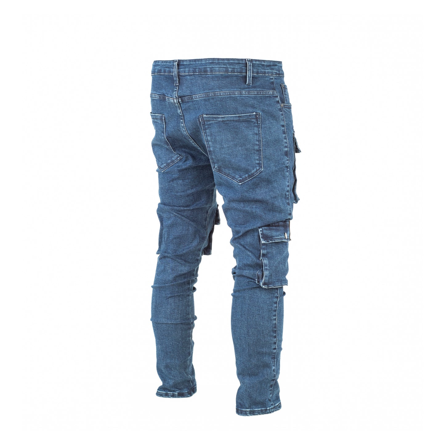 Men’s Skinny Multi-Pocket Cargo Duffey Denim Jeans ONLY