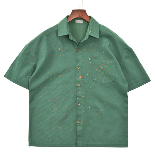 Urban Paint-Splash Short Sleeve Shirt