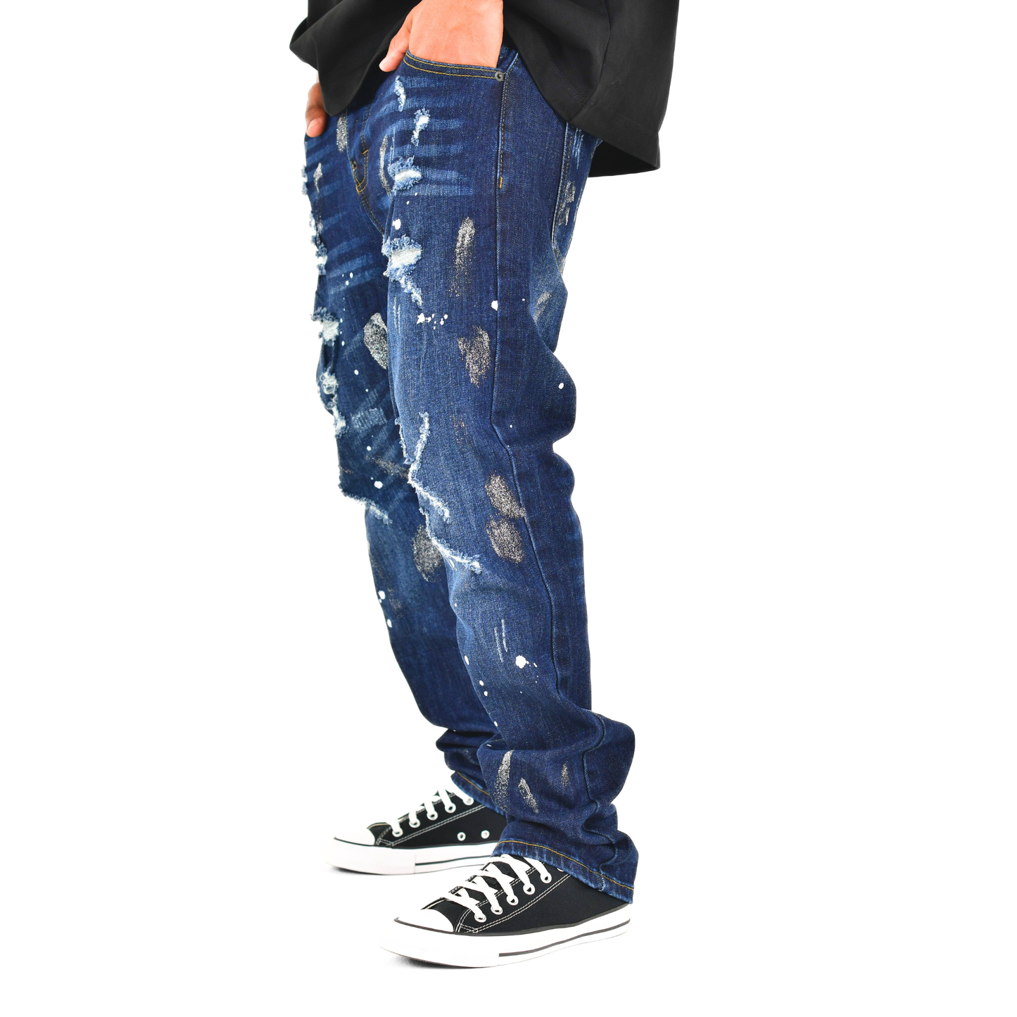 Silver Strike Ripped Denim