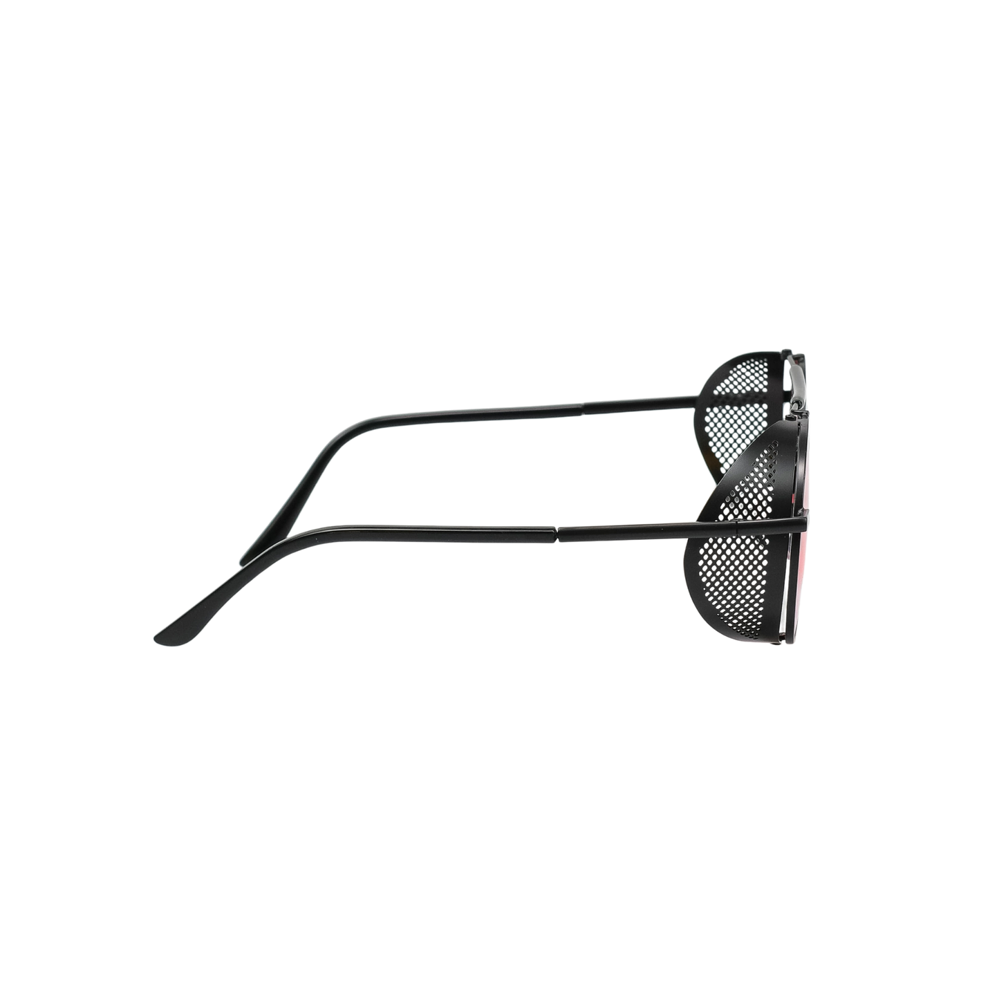 Retro Steampunk Side-Shield Round Sunglasses