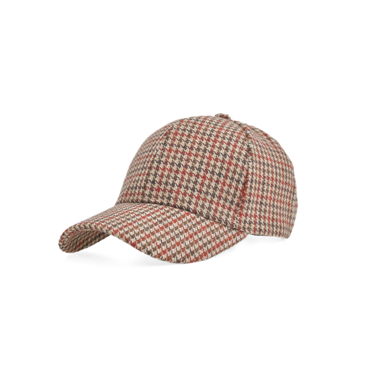 Men's Houndstooth Plaid Casual Baseball Cap