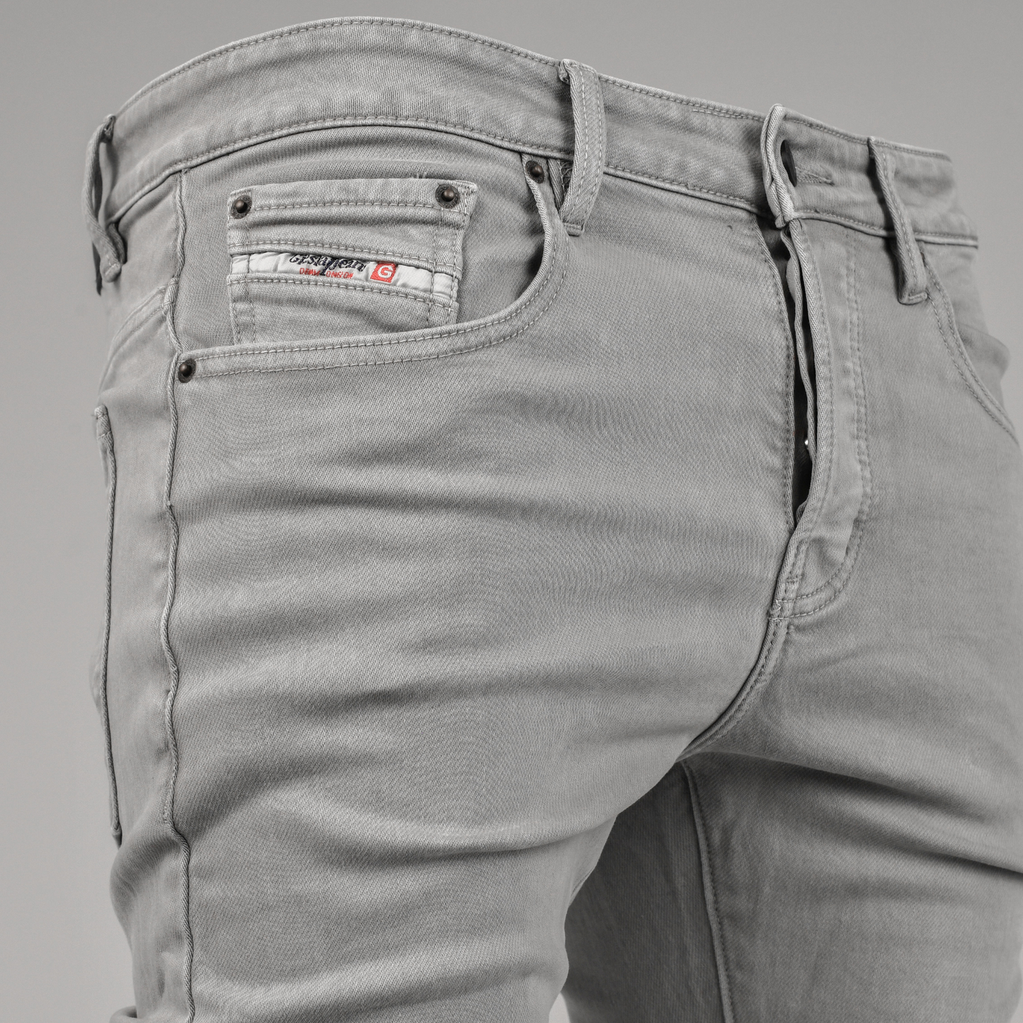 Ash Mist Slim Stretch Denim