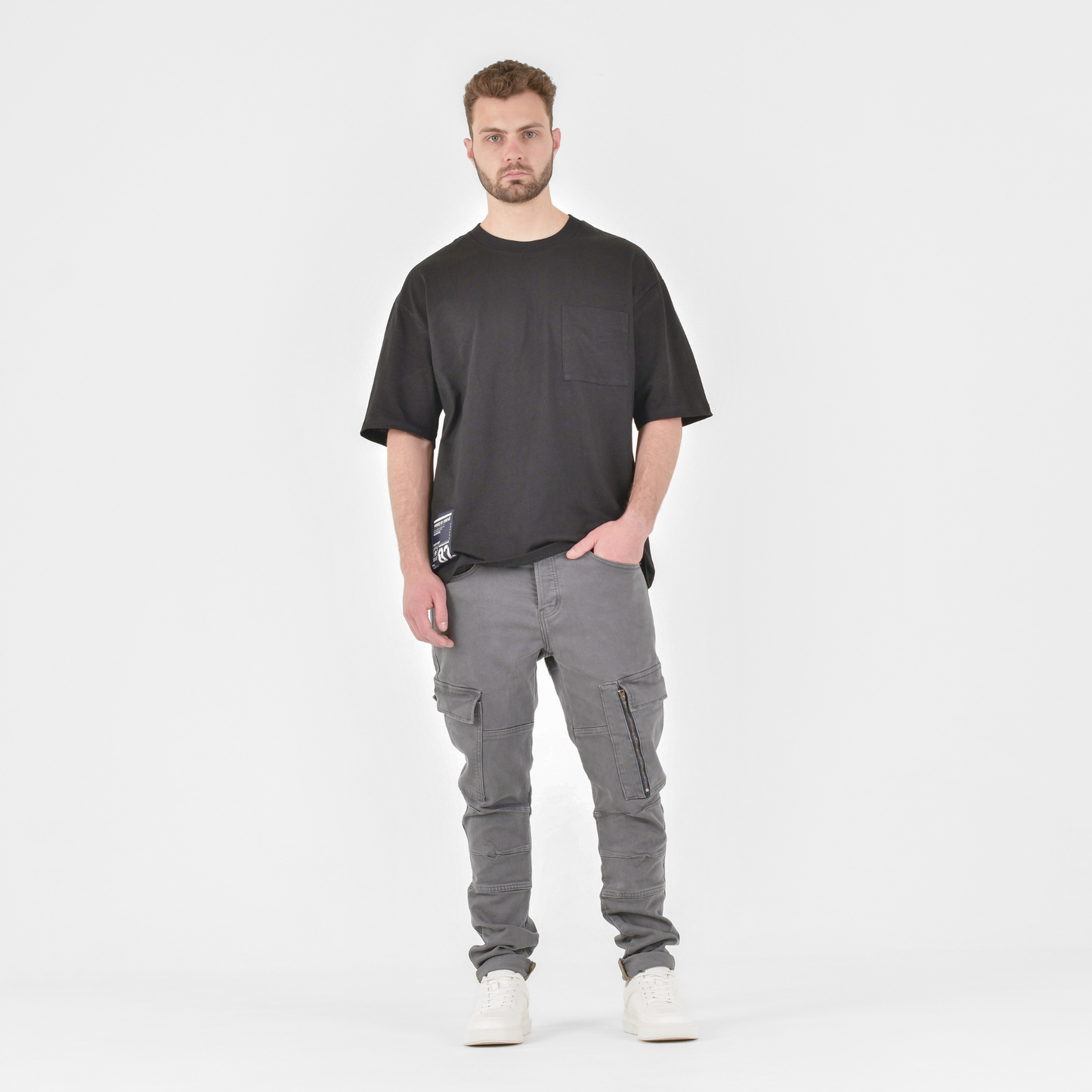 Urban Grey Tactical Cargo Jean