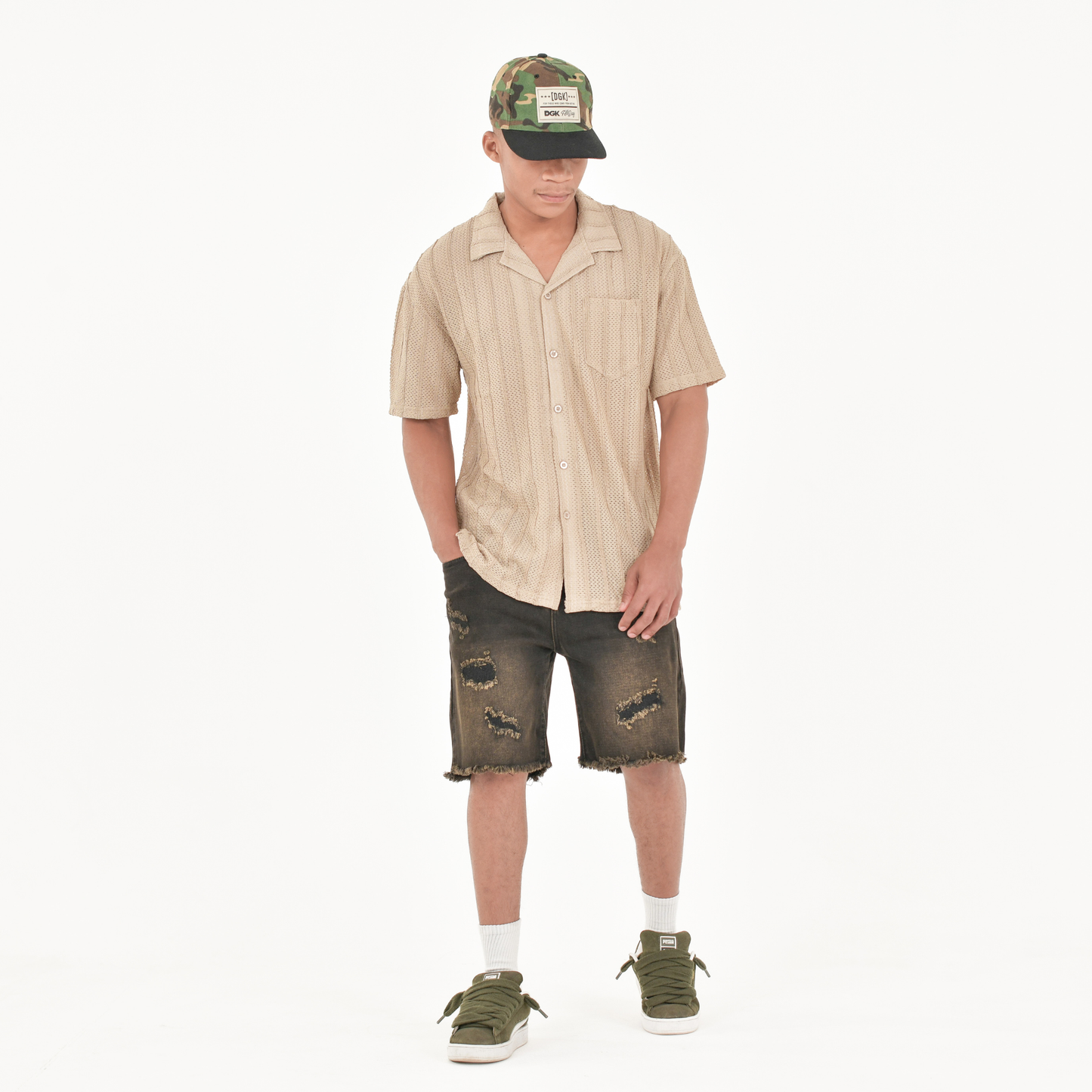 Urban Fade Distressed Denim Shorts