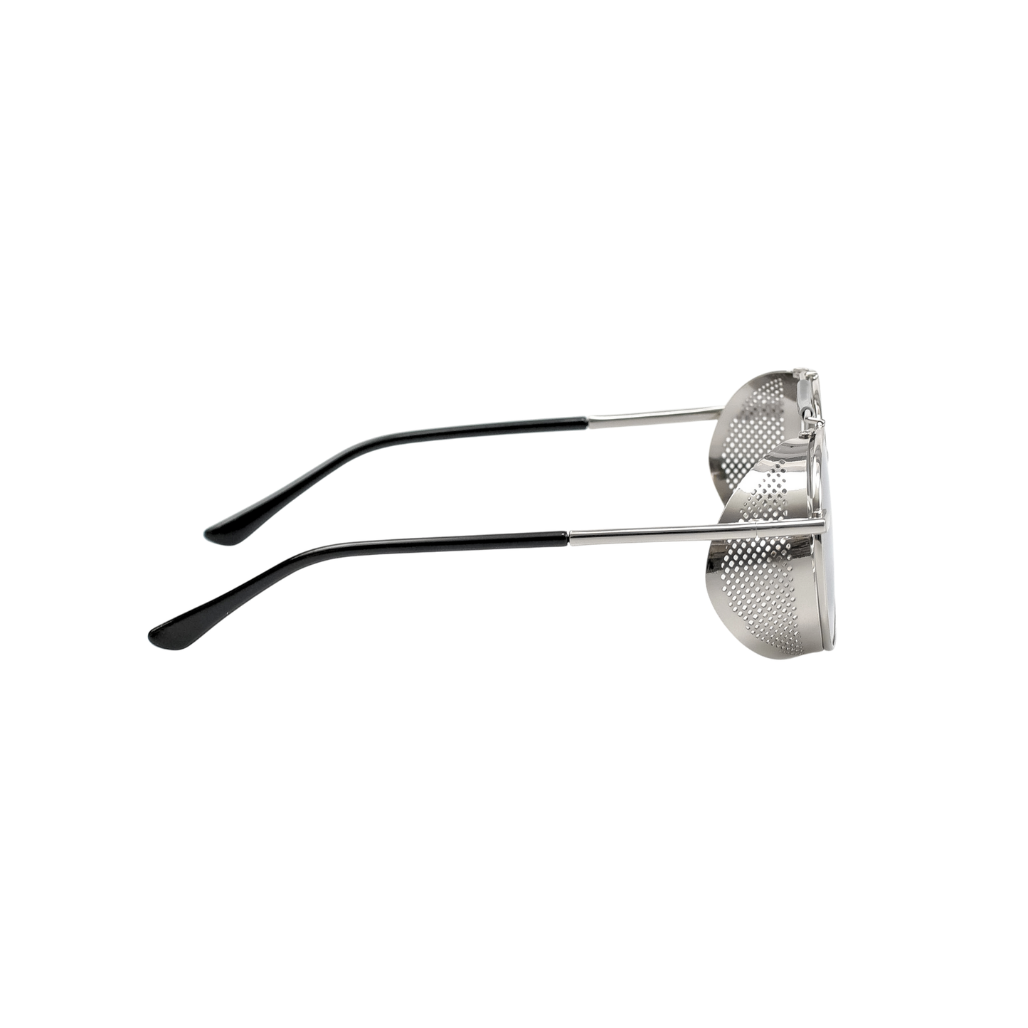 Retro Steampunk Side-Shield Round Sunglasses