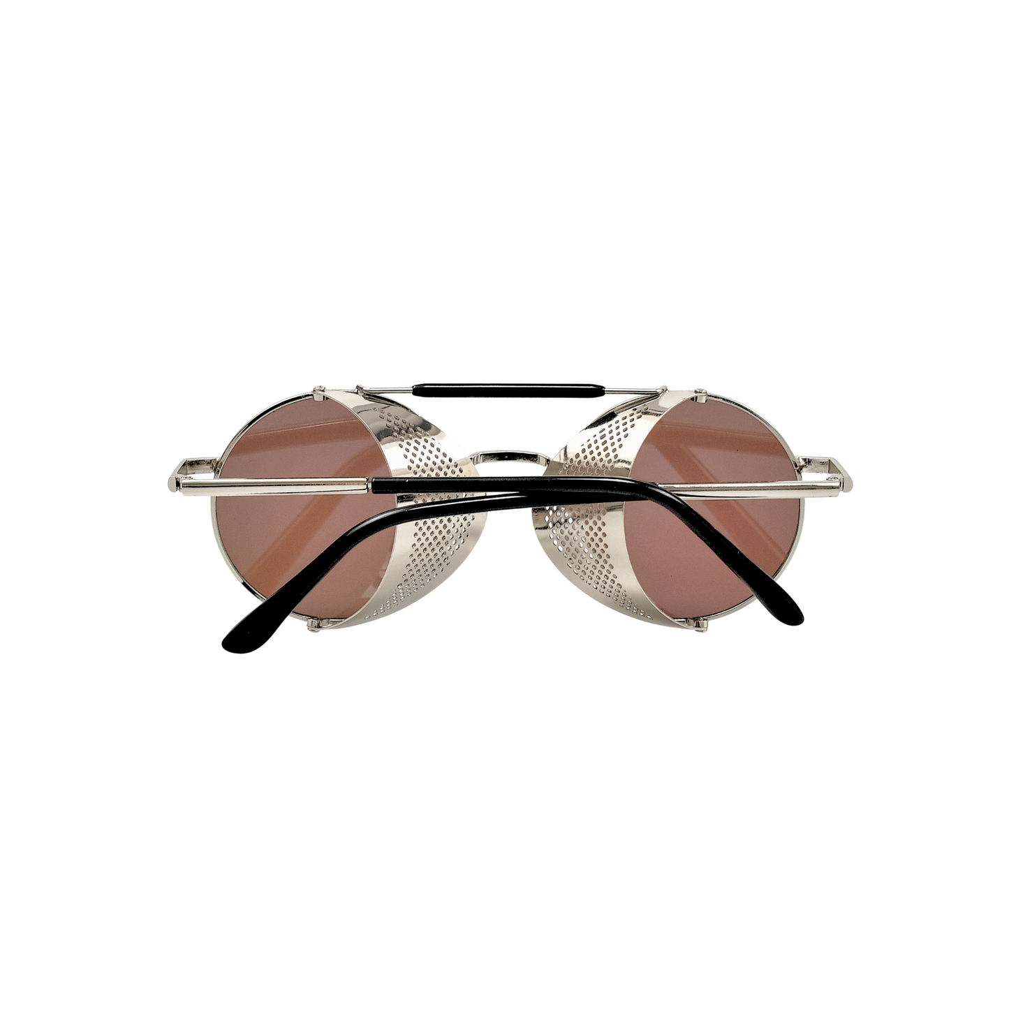 Retro Steampunk Side-Shield Round Sunglasses
