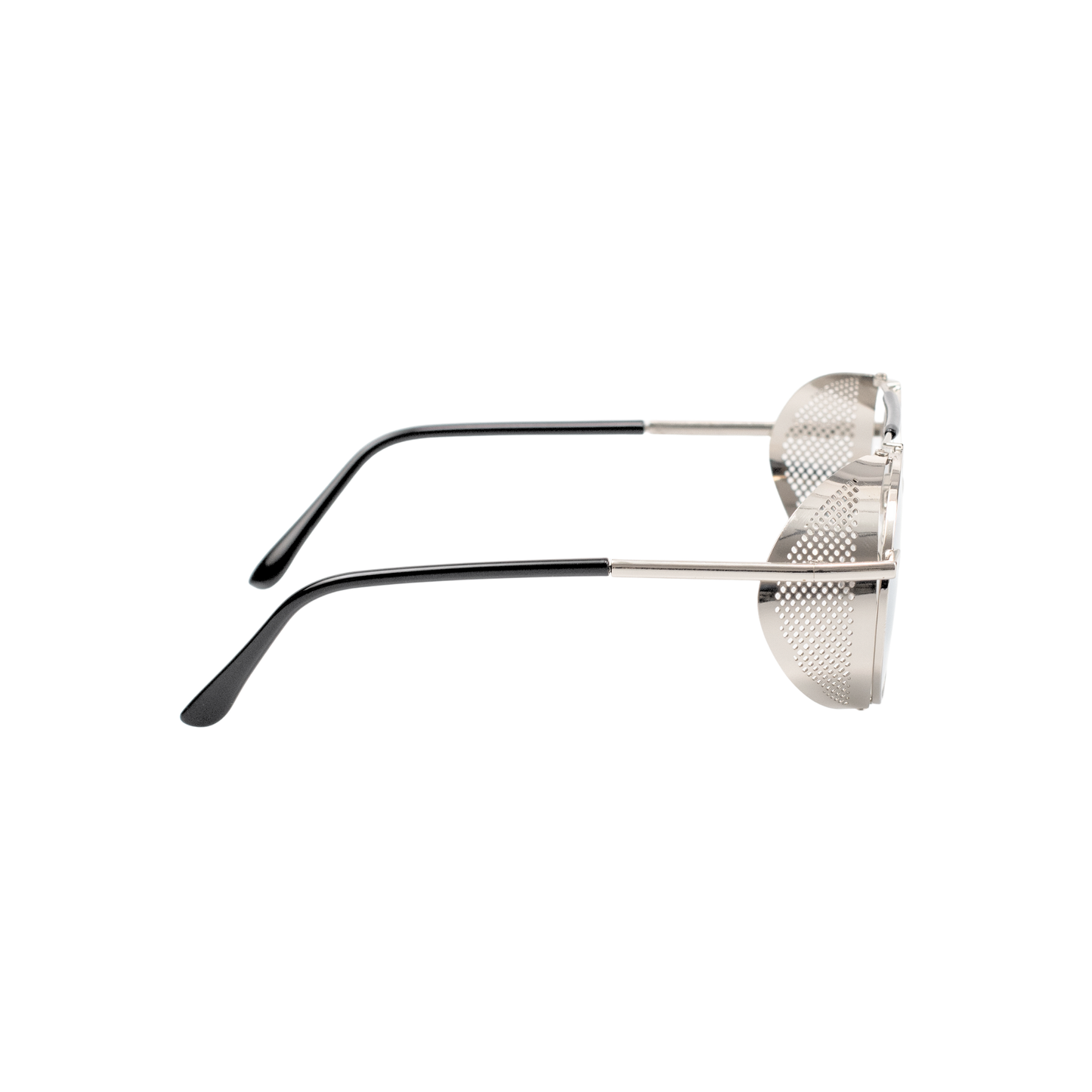 Retro Steampunk Side-Shield Round Sunglasses