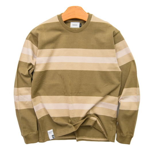 Vintage Stripe Loose Long-sleeve T-shirt.