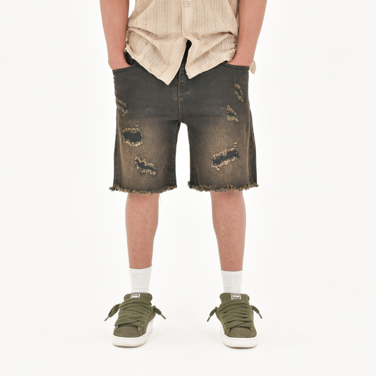 Urban Fade Distressed Denim Shorts
