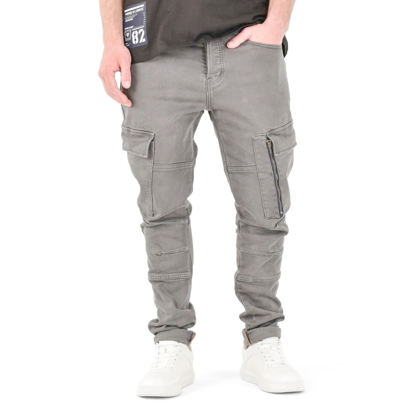 Urban Grey Tactical Cargo Jean