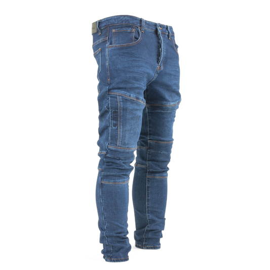 Blue Matrix Panel Skinny Jean