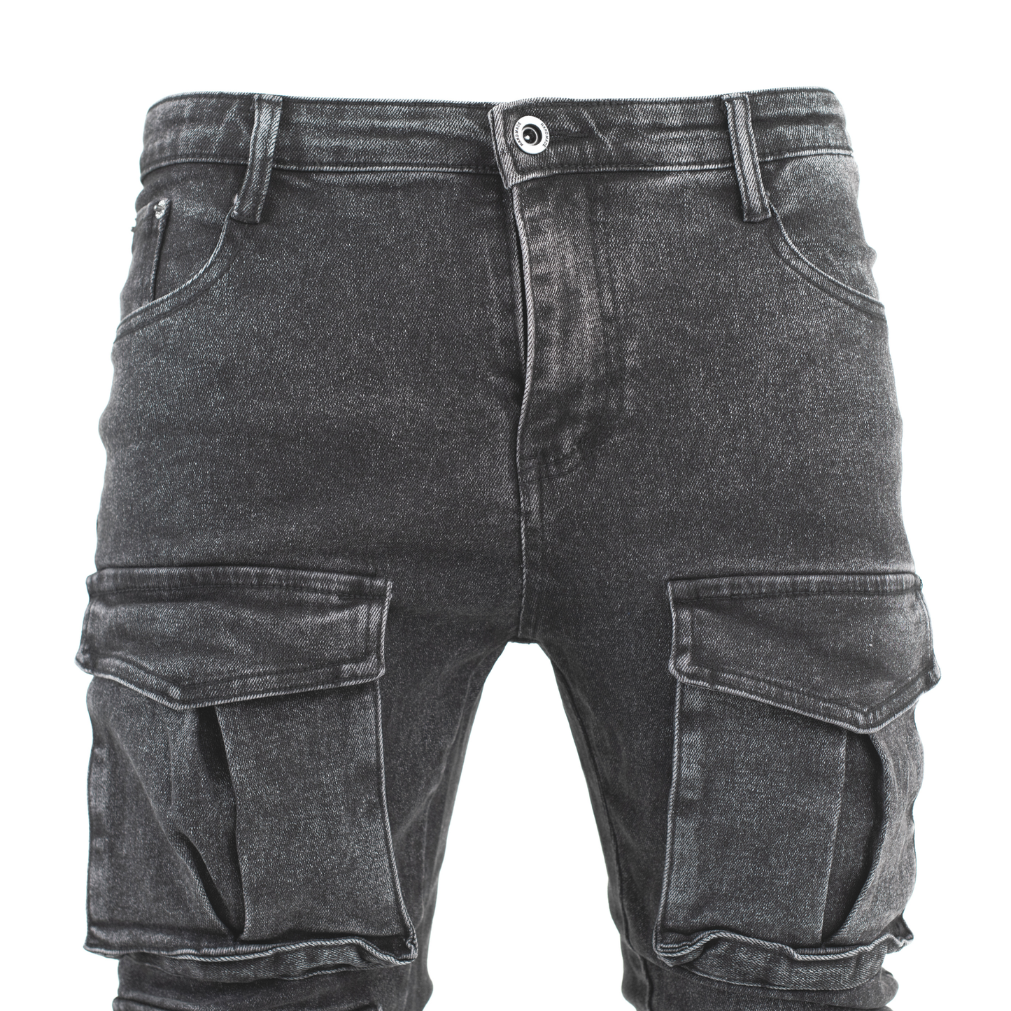 Shadow Distressed Utility Cargo Denim