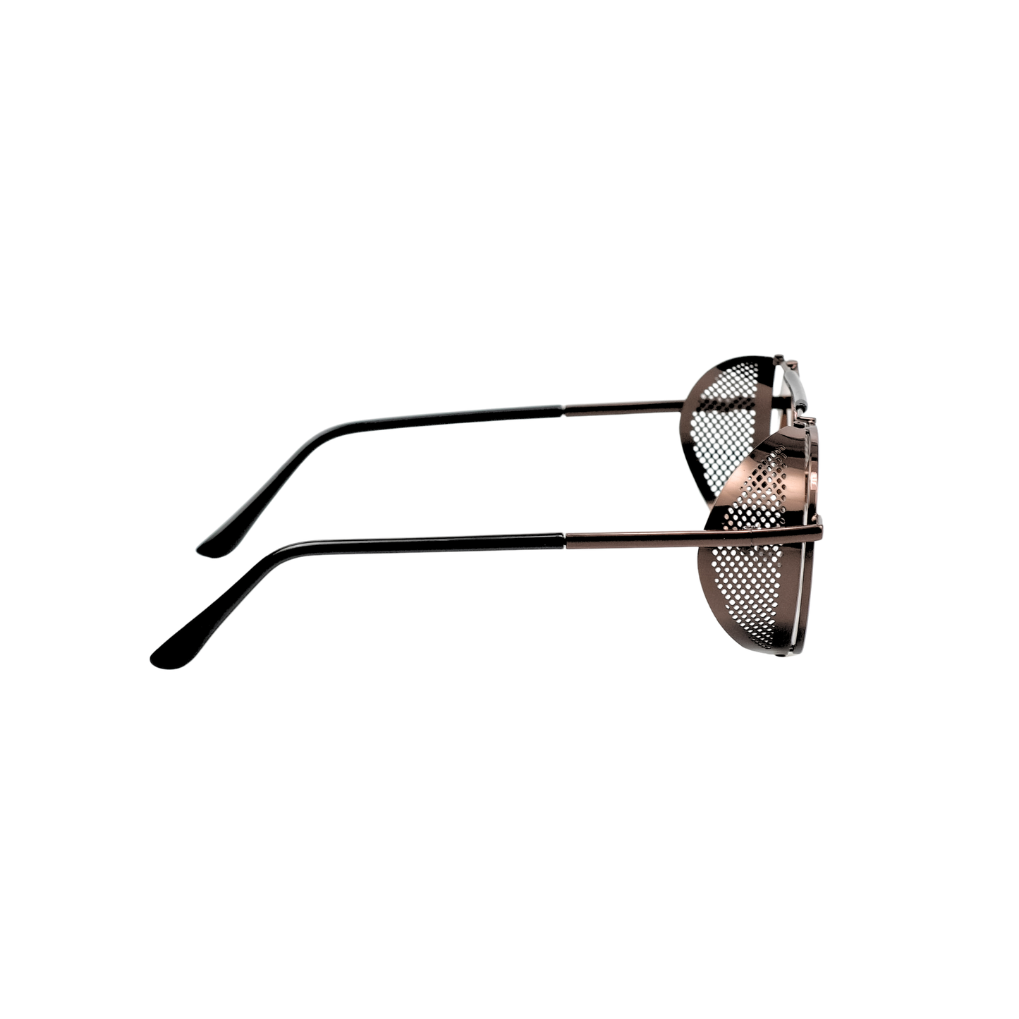 Retro Steampunk Side-Shield Round Sunglasses