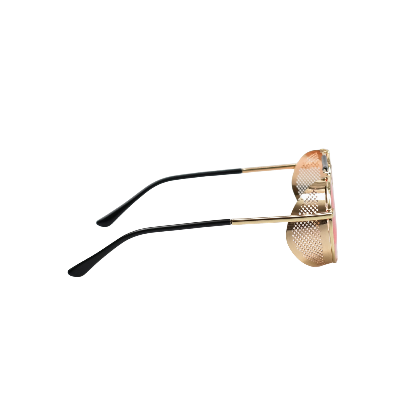 Retro Steampunk Side-Shield Round Sunglasses