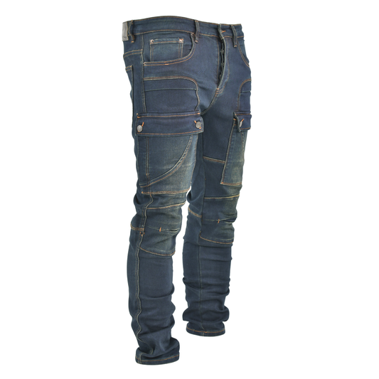 Utility Panel Cargo Denim Jeans – Dark Indigo