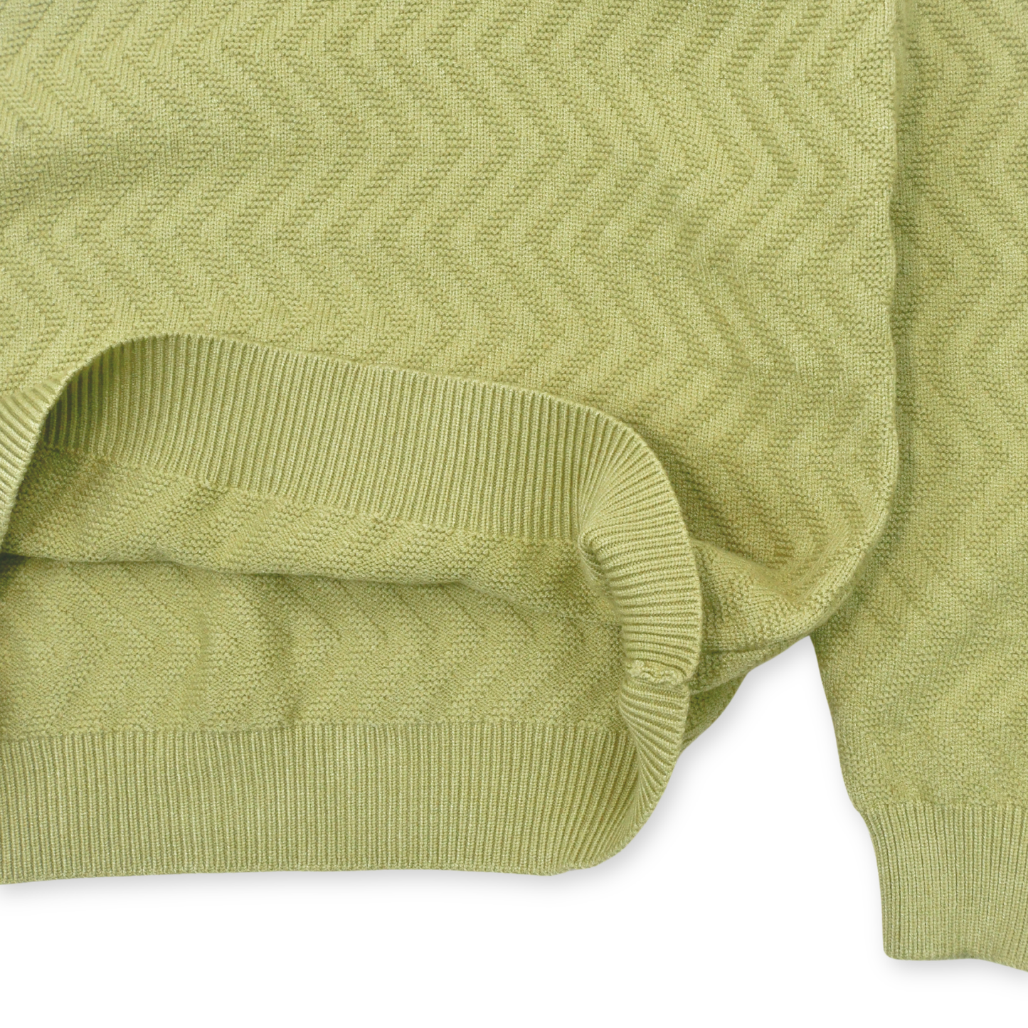 Zigzag Textured Knit Sweater