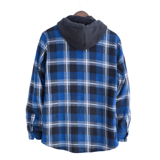 Distortion Men’s Hooded Long Sleeve Thickened Shirt