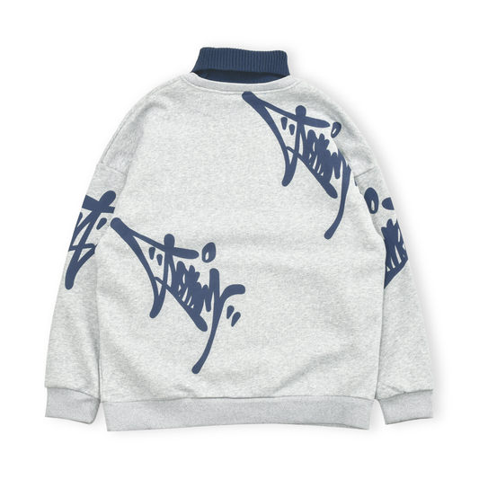 “Tag City” Oversized Graffiti Crewneck Sweatshirt