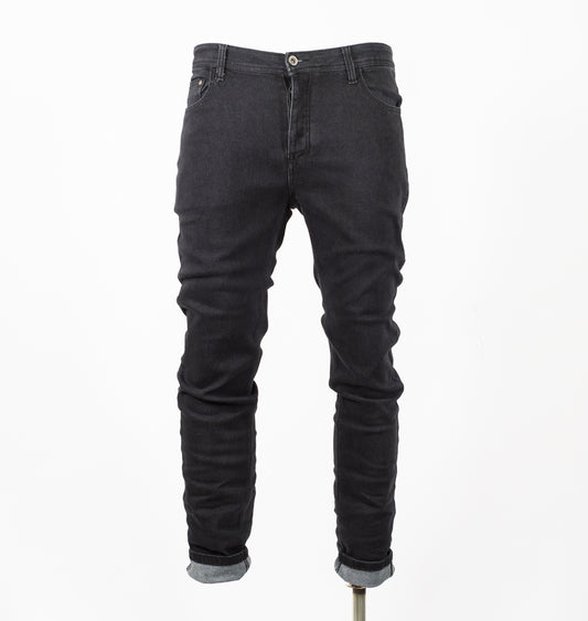 Black Super Stretch B&R Straight Slim Denim