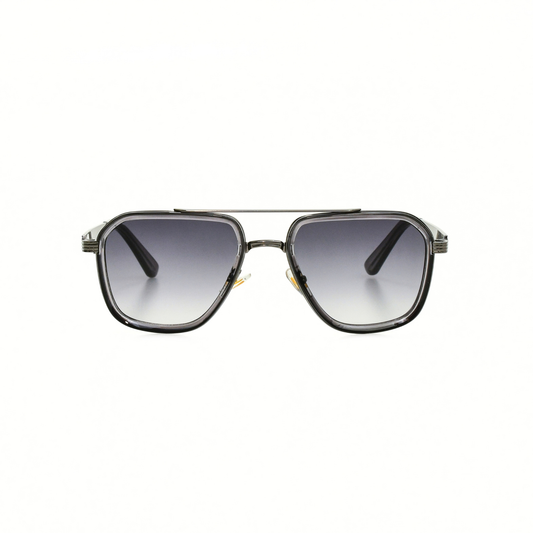 LOWKAL Executive Double-Bar Square Sunglasses