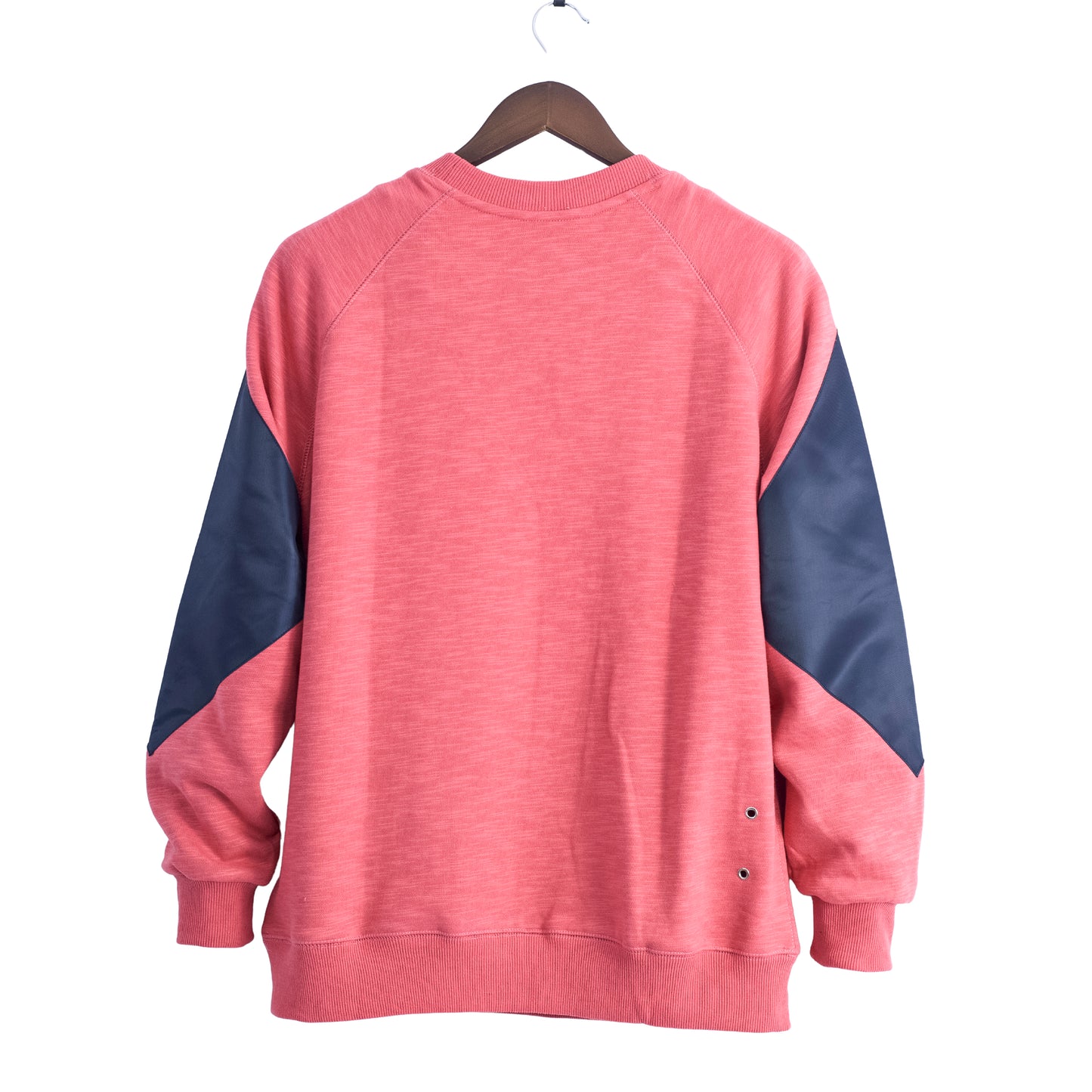 Men’s Crew Neck Solid Color Zip Pocket Sweatshirt.