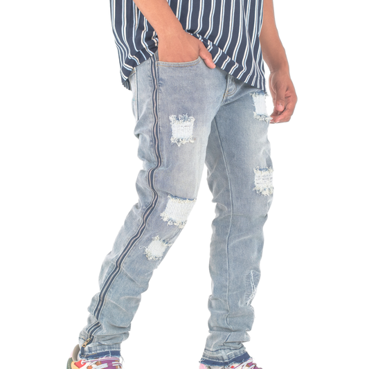 Glacier Grind Distressed Skinny Denim