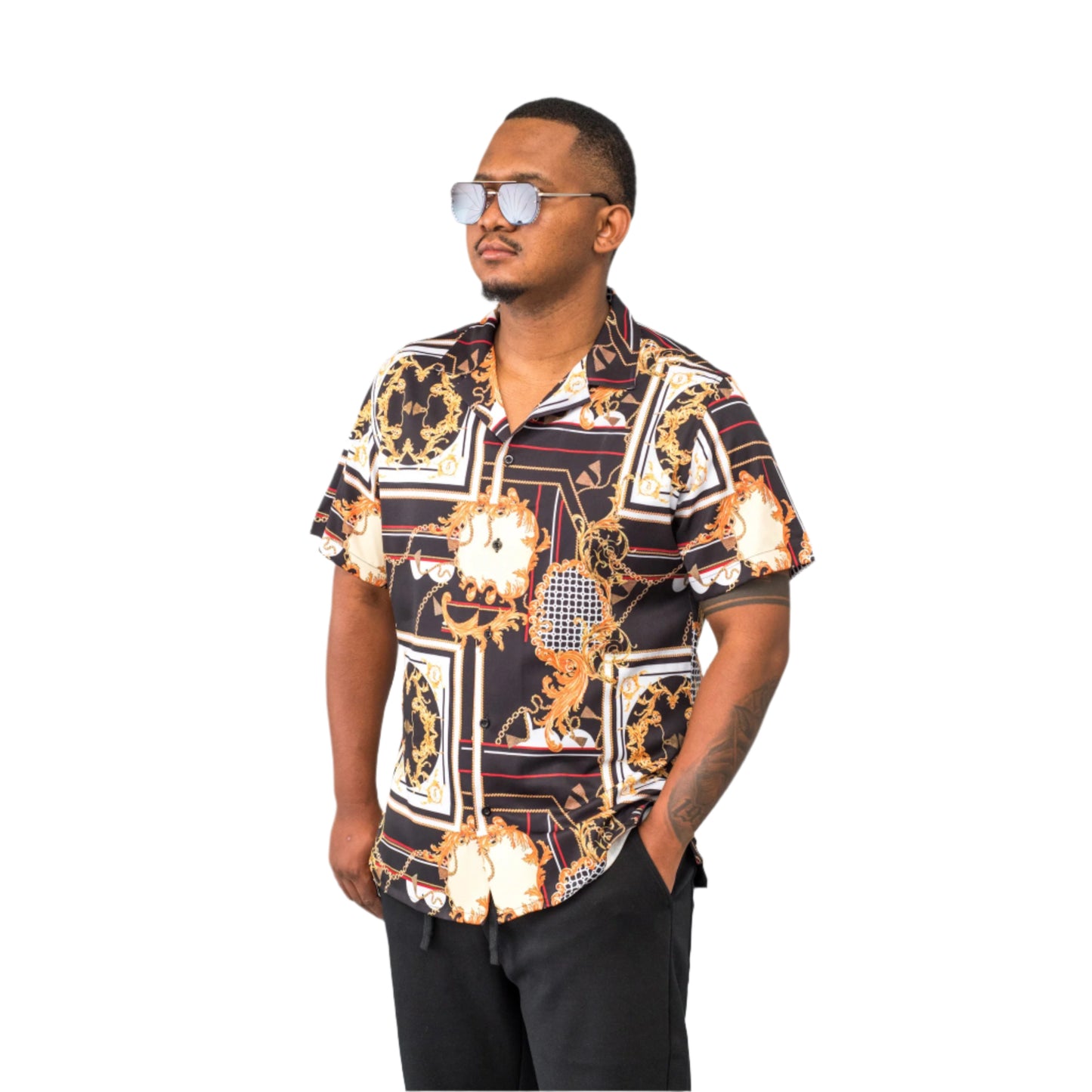 Lowkal Baroque Print Shirt
