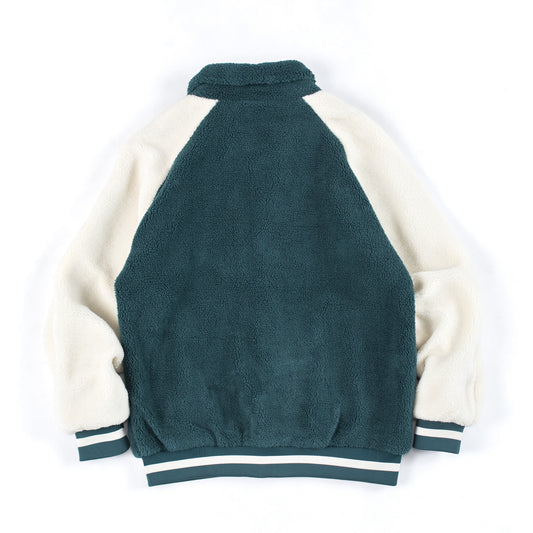 Men’s Cozy Sherpa Varsity Jacket