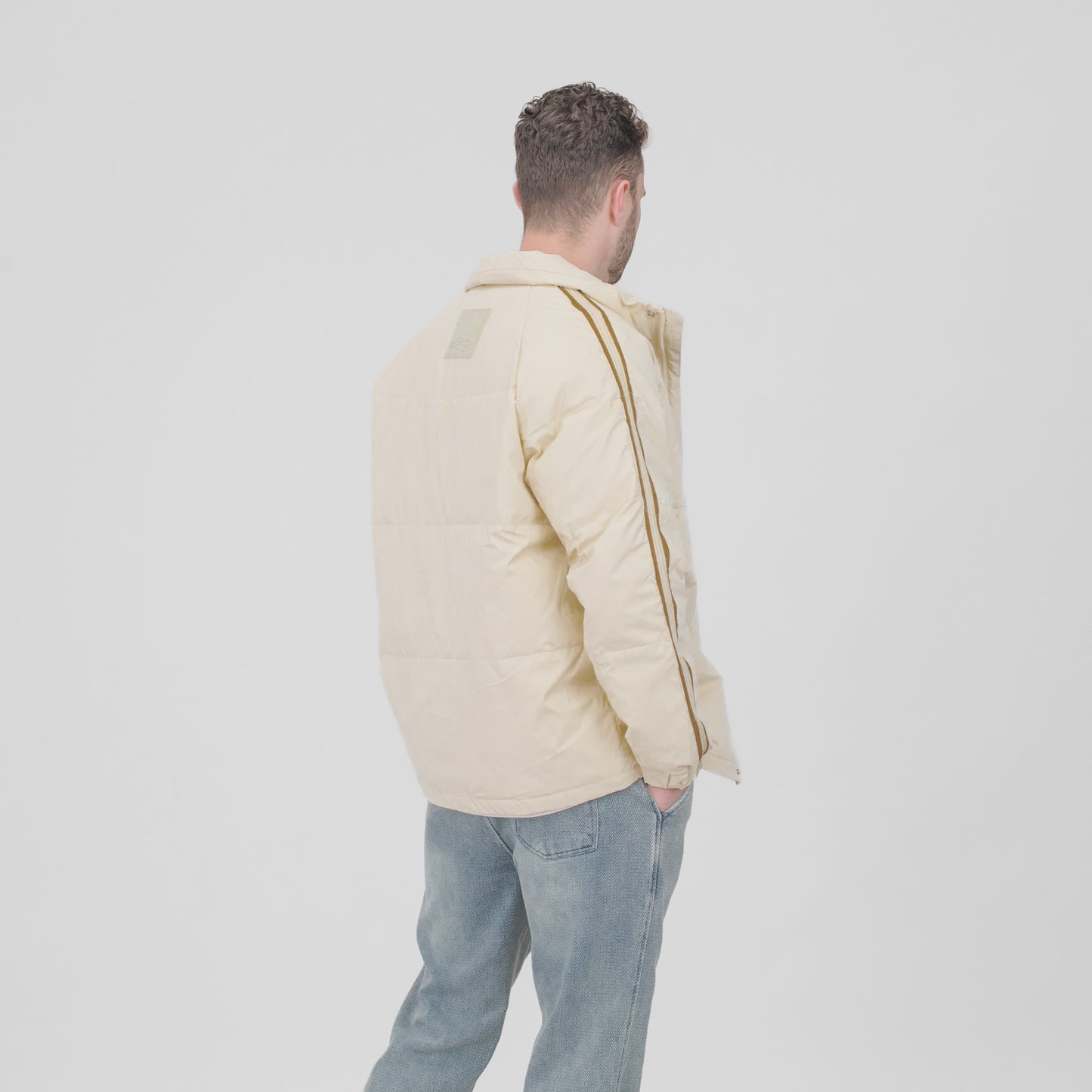 GERDSAN Retro Track Puffer Jacket – Cream Edition