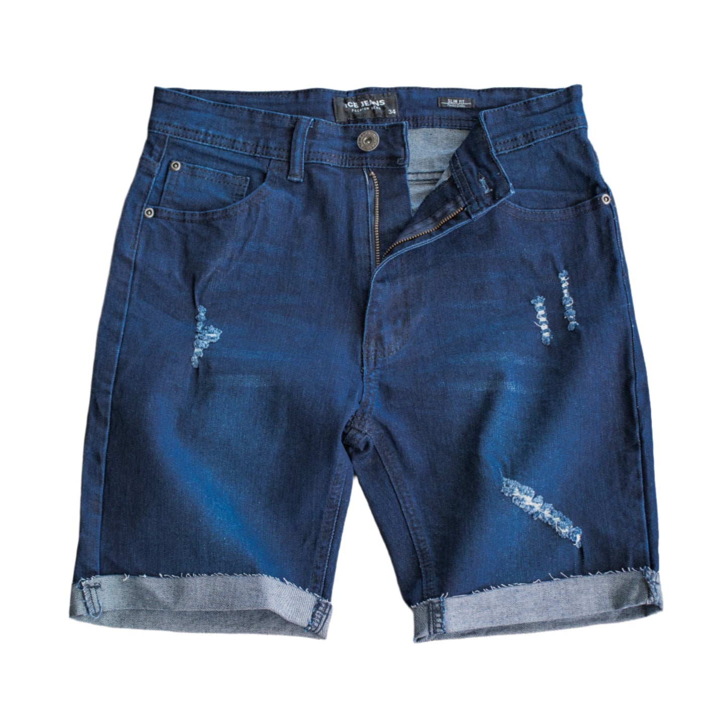 Ice Cut Off Distressed Denim Short