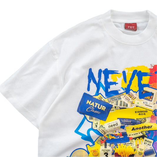 Men’s “Never” Graphic Loose Fit Short Sleeve T-Shirt