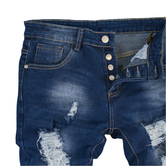 Men’s Distressed Ripped Skinny Jeans – Park Denim