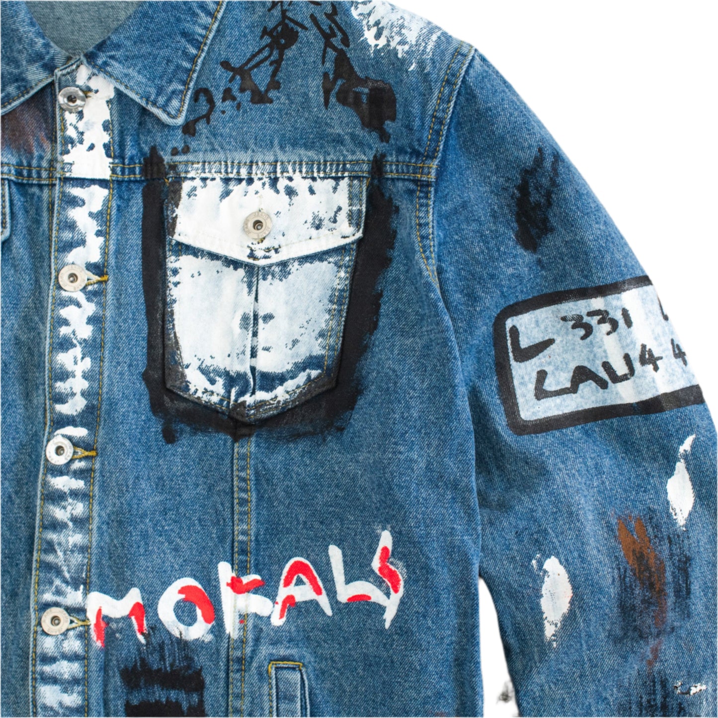 Men’s Moral Graffiti Denim Jacket