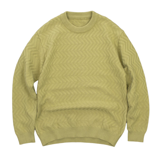 Zigzag Textured Knit Sweater