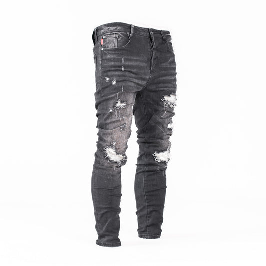 Gee2 Asphalt Edge Distressed Skinny Jeans