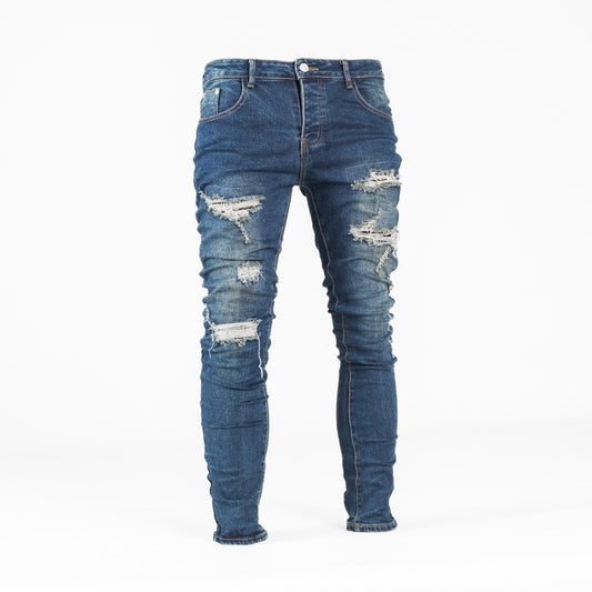Ocean Crash Ripped Skinny Denim