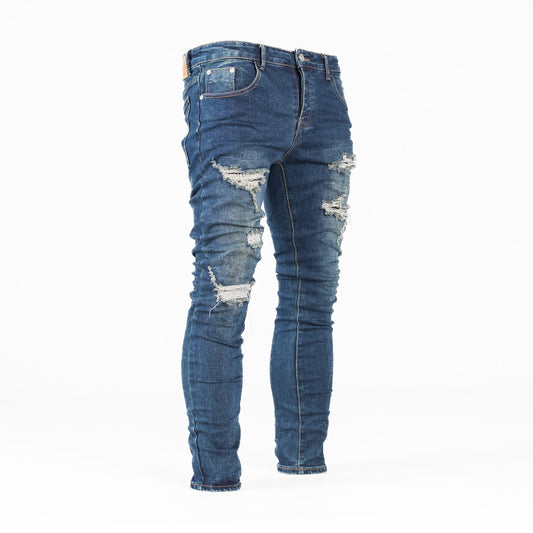 Ocean Crash Ripped Skinny Denim