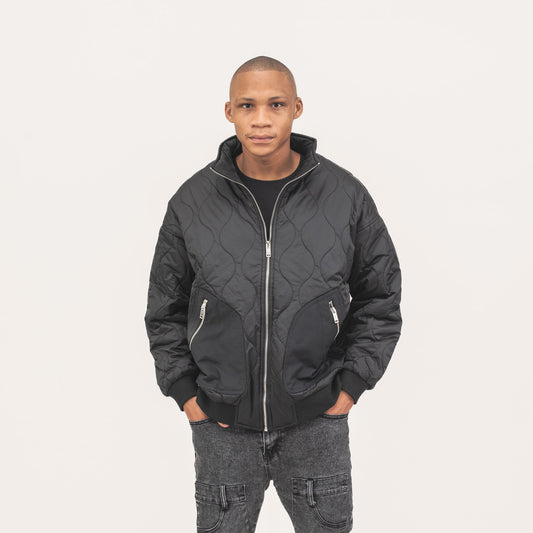 Arctic Curve Quilted Panel Jacket