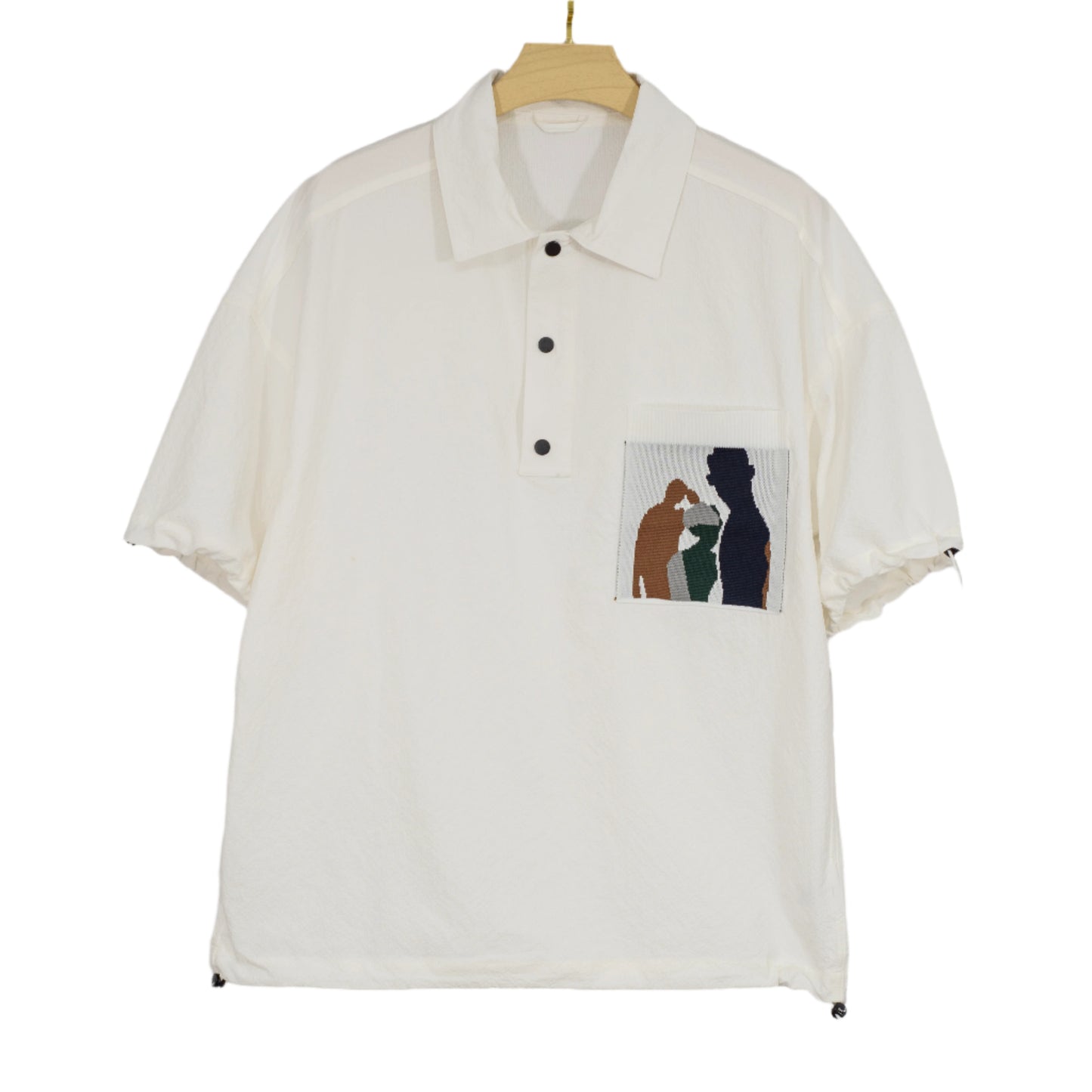 Men Summer Art Pocket Collar Shirt