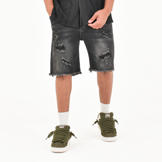Urban Fade Distressed Denim Shorts