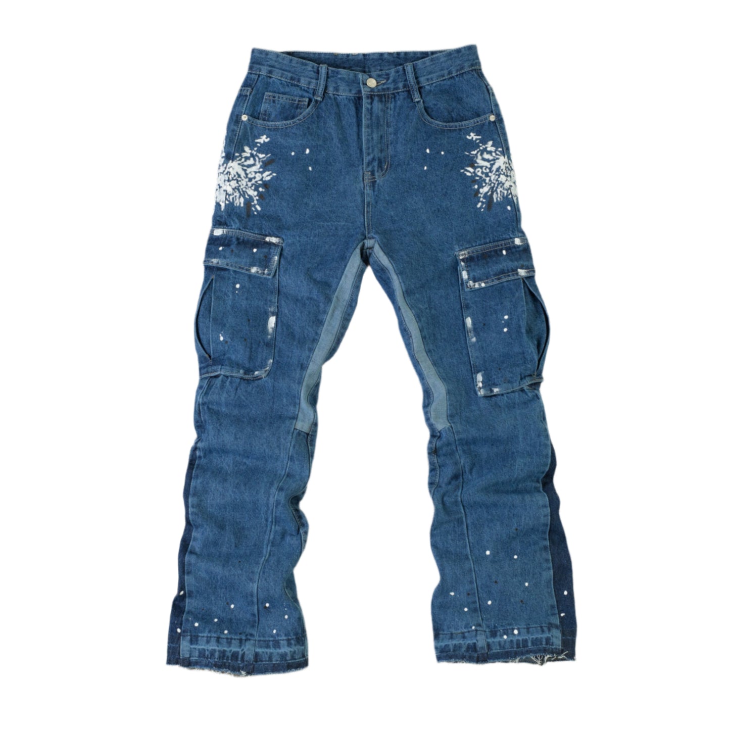 Urban Splatter Slim Flare Cargo Jeans ONLY