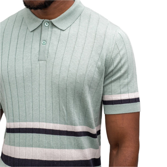 The Stripe Knit Polo ONLY