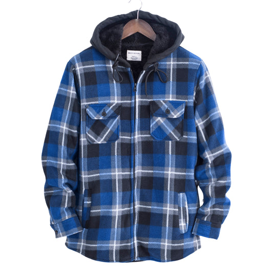 Distortion Men’s Hooded Long Sleeve Thickened Shirt