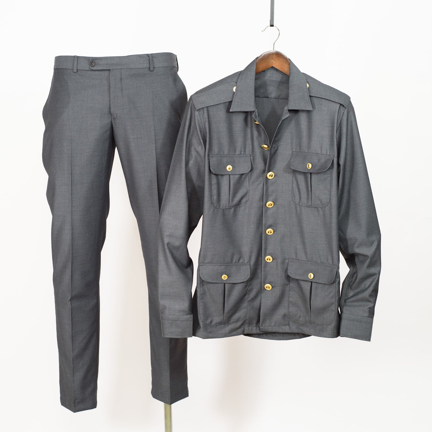 Men Safari 2 Pcs Suit