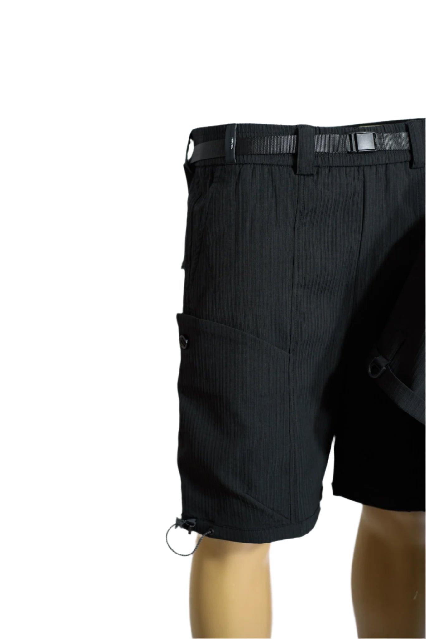 Men 1pc Flap Pocket Shirt & 1pc Belted Cargo Short