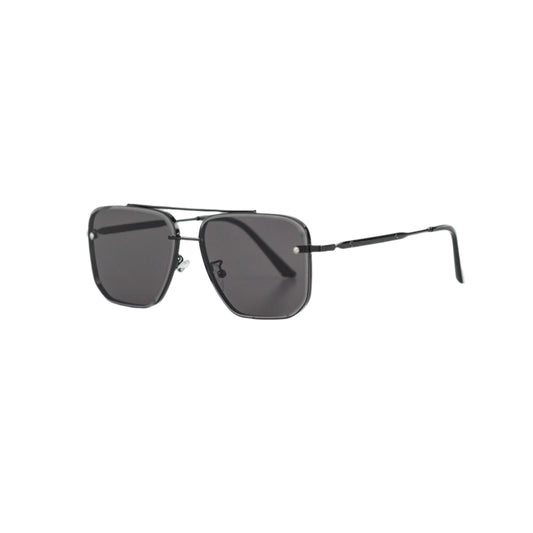 Luxe Alloy Double-Bridge Sunglasses