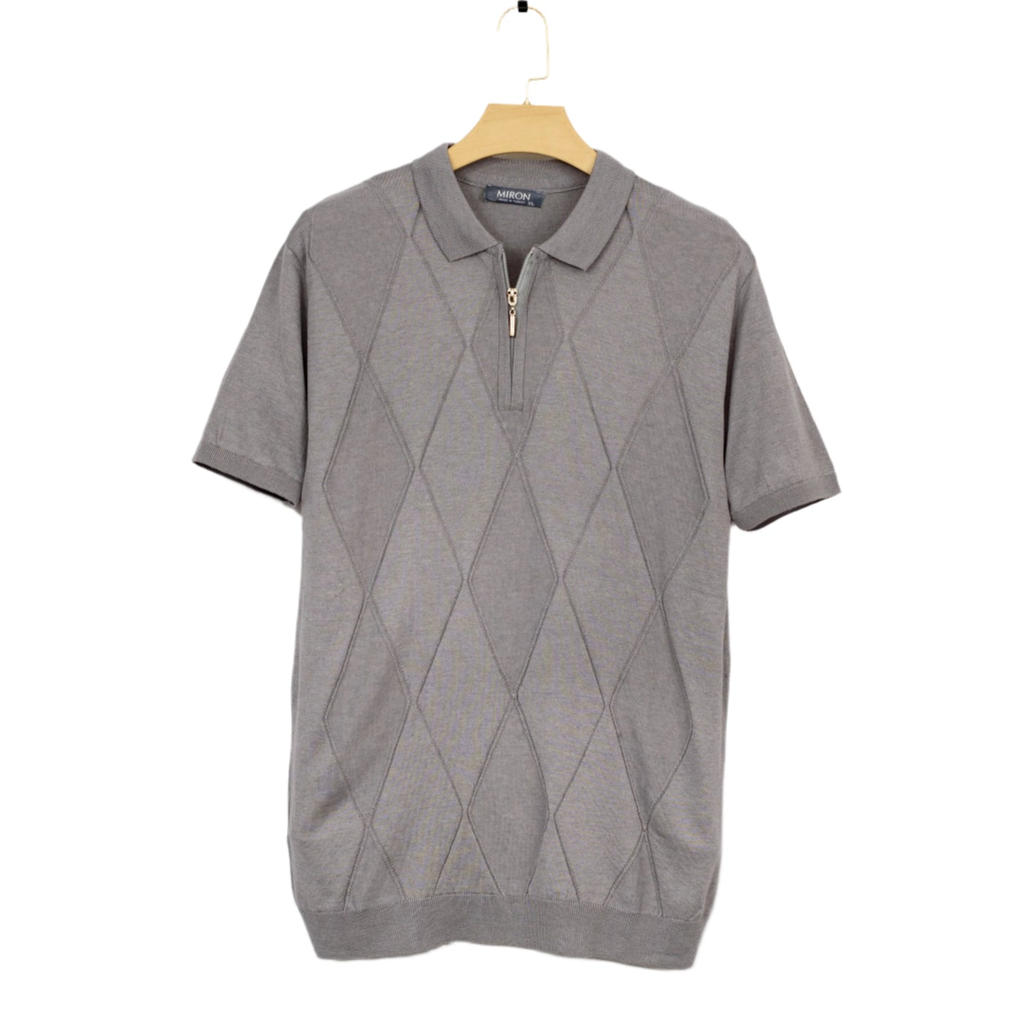 Men Solid Colour Knit Polo Shirts