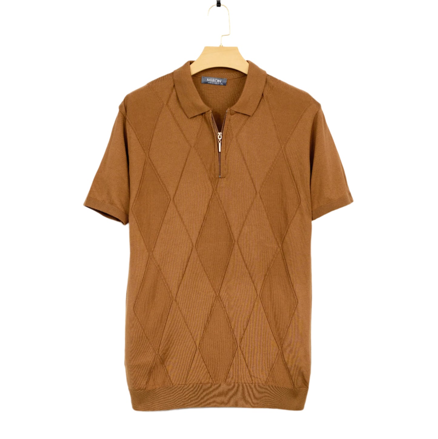 Men Solid Colour Knit Polo Shirts
