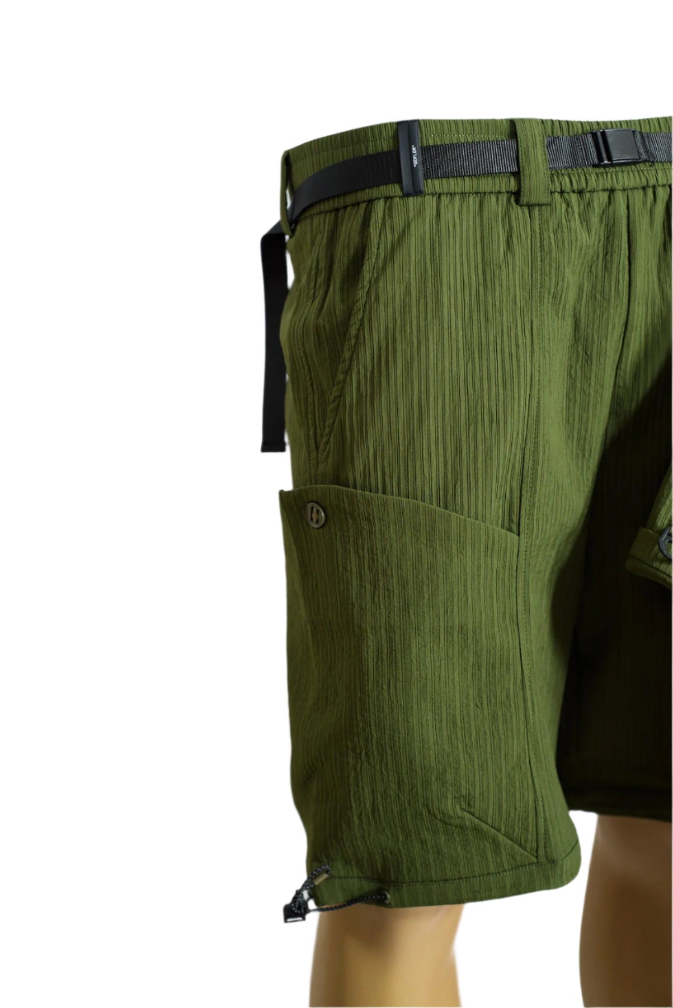 Men 1pc Flap Pocket Shirt & 1pc Belted Cargo Short