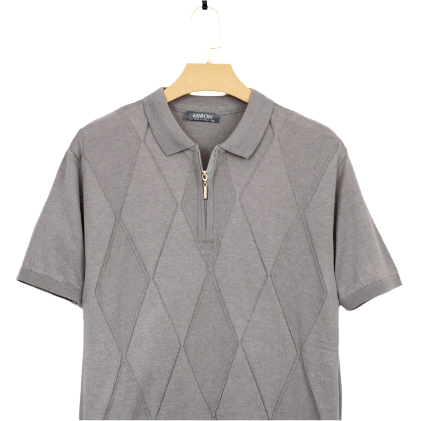 Men Solid Colour Knit Polo Shirts